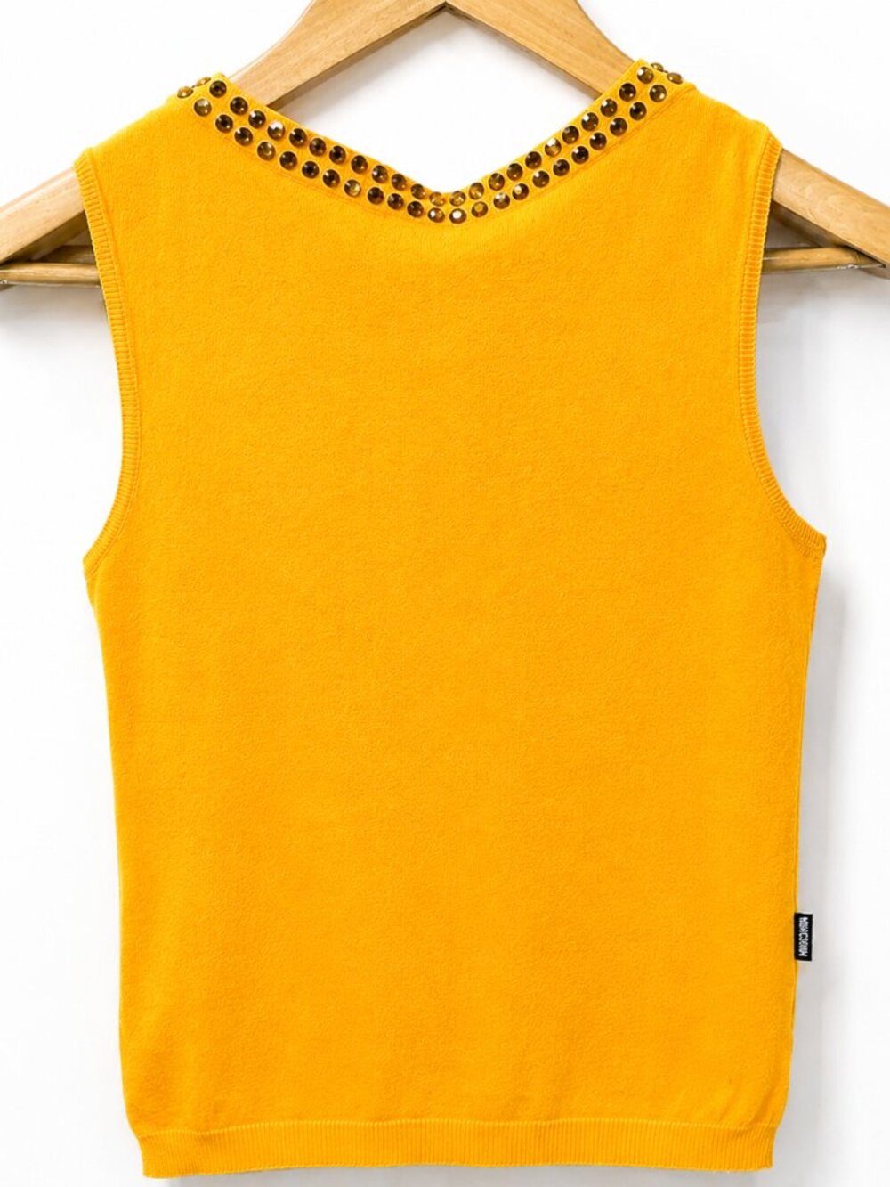 Vintage Moschino Cheap and Chic Beaded Knit Top Orange - 8 - Picture 2 of 6